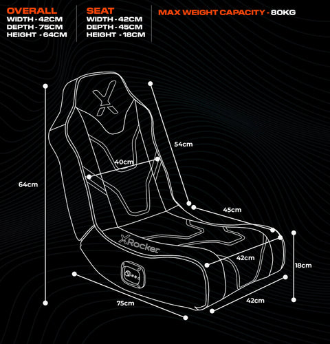 Shadow 2.0 Audio Floor Rocker Gaming Bodensessel für Kinder - Grün
