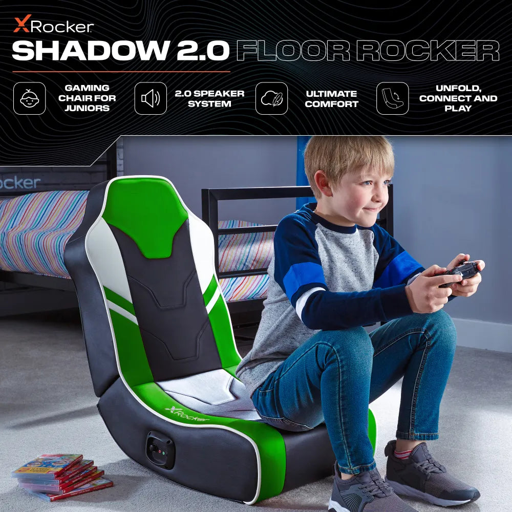 Shadow 2.0 Audio Floor Rocker Gaming Bodensessel für Kinder - Grün