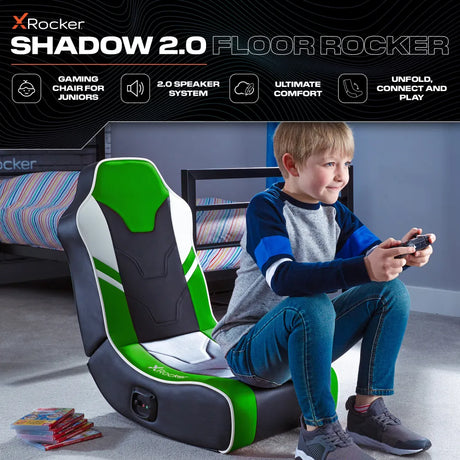Shadow 2.0 Audio Floor Rocker Gaming Bodensessel für Kinder - Grün