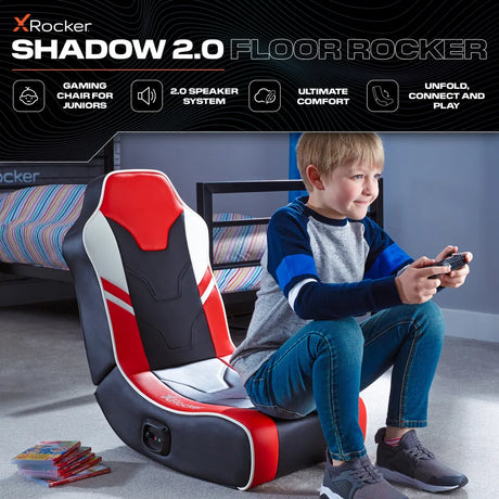 Shadow 2.0 Audio Floor Rocker Gaming Bodensessel für Kinder - Rot