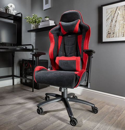 Siena Gaming Bürostuhl mit Stoffbezug - Rot - X Rocker EU