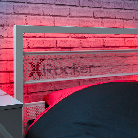 Basecamp Metall Gaming Bett mit TV-Halterung - Weiß - X Rocker EU