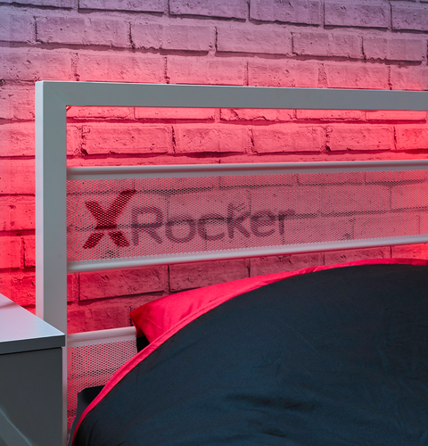 Basecamp Metall Gaming Bett mit TV-Halterung - Weiß - X Rocker EU