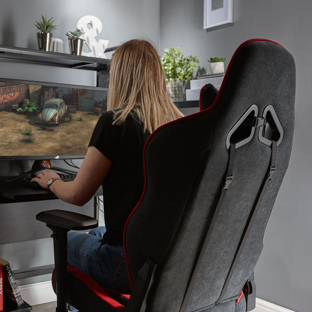 Siena Gaming Bürostuhl mit Stoffbezug - Rot - X Rocker EU