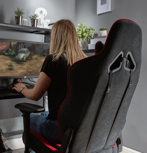 Siena Gaming Bürostuhl mit Stoffbezug - Rot - X Rocker EU