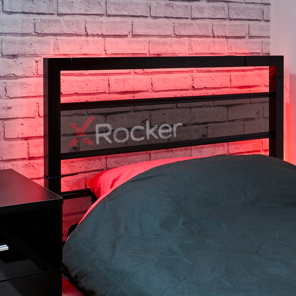 Basecamp Metall Gaming Bett mit TV-Halterung - Schwarz - X Rocker EU
