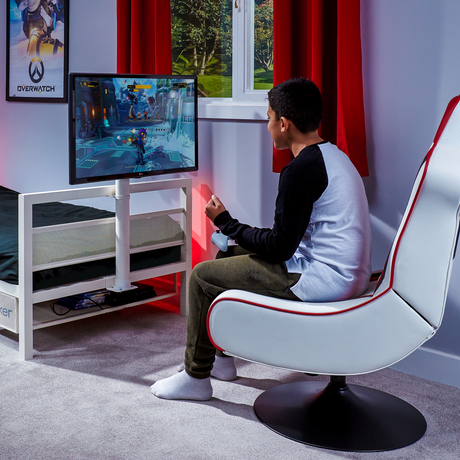 Basecamp Metall Gaming Bett mit TV-Halterung - Weiß - X Rocker EU