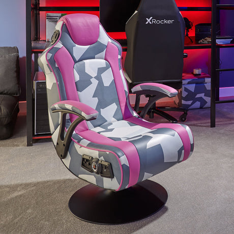 Geo Camo 2.1 Gaming & Entertainment Sessel - Pink