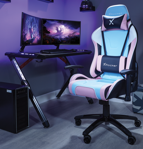 Agility eSports Gaming Bürostuhl - Pink/Hellblau