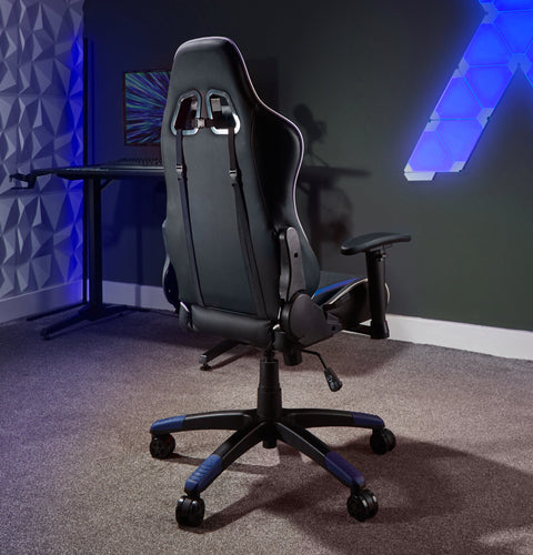Agility Compact eSports Gaming Bürostuhl für Teenager - Blau - X Rocker EU