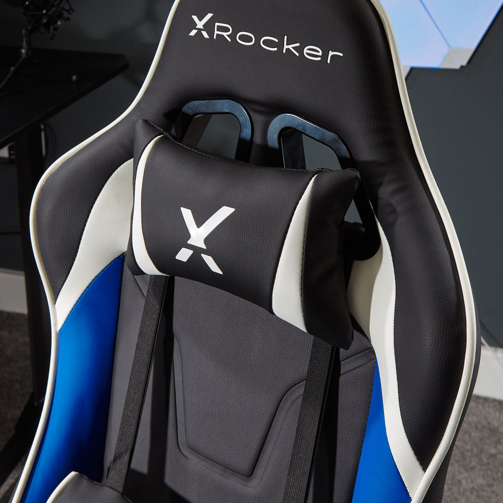 Agility Compact eSports Gaming Bürostuhl für Teenager - Blau - X Rocker EU