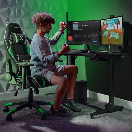 Agility Compact eSports Gaming Bürostuhl für Teenager - Grün - X Rocker EU