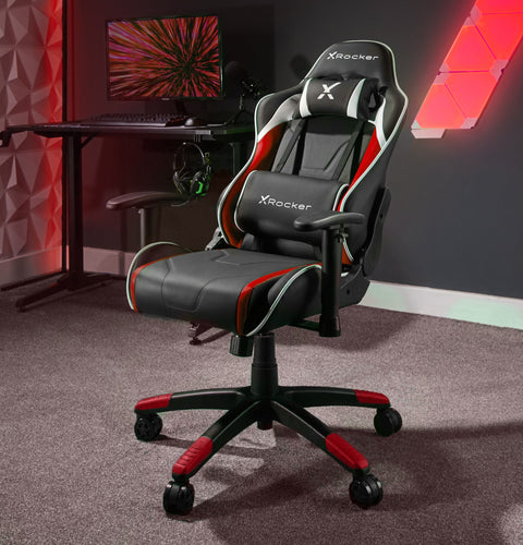 Agility Compact eSports Gaming Bürostuhl für Teenager - Rot - X Rocker EU