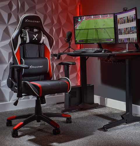 Agility Compact eSports Gaming Bürostuhl für Teenager - Rot - X Rocker EU