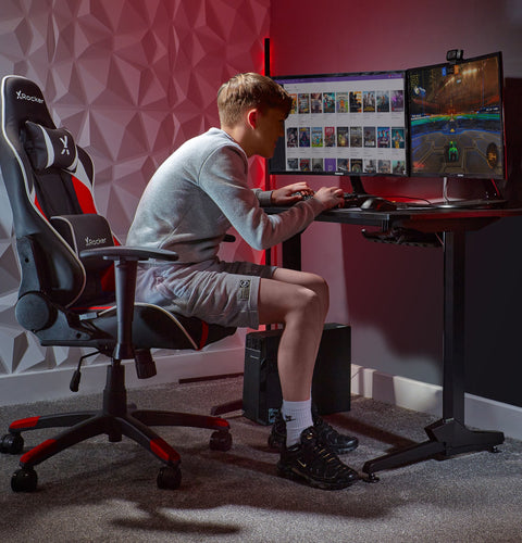 Agility Compact eSports Gaming Bürostuhl für Teenager - Rot - X Rocker EU