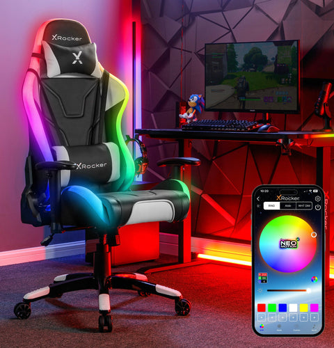 Agility eSports RGB Gaming Bürostuhl mit Neo Motion™ Beleuchtung - X Rocker EU