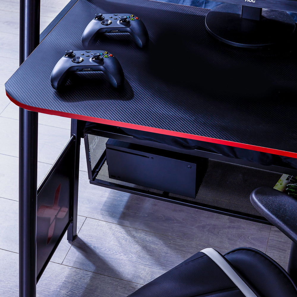 Armada 2-Personen Gaming Etagenbett mit Treppe & Schreibtisch - X Rocker EU