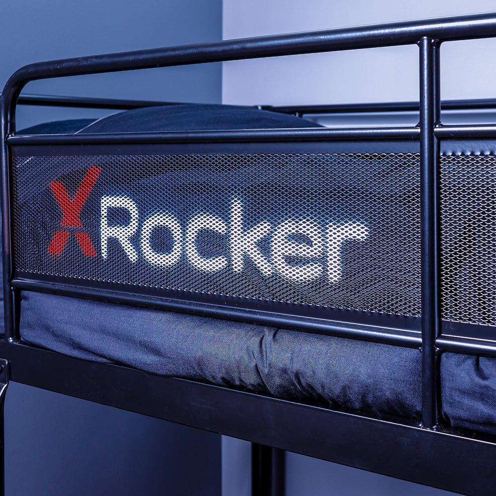Armada 2-Personen Gaming Etagenbett mit Treppe & Schreibtisch - X Rocker EU