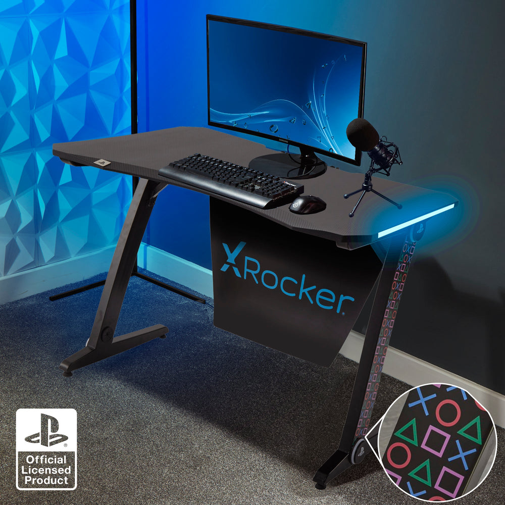 Sony Playstation® Borealis Aluminium Carbon Gaming Tisch
