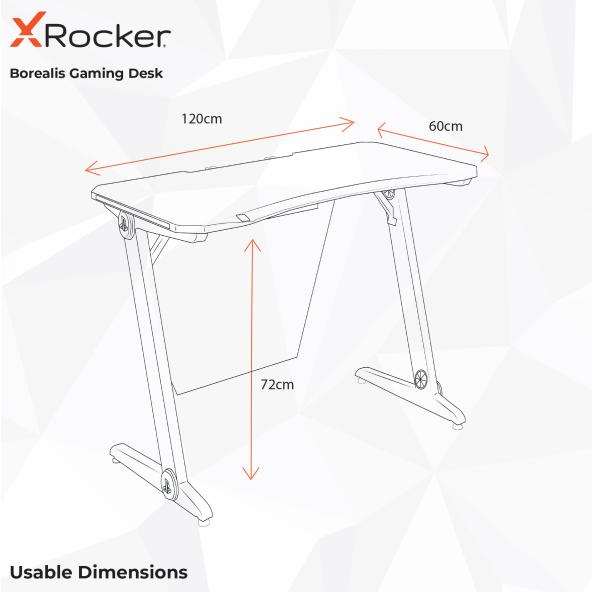 Sony Playstation® Borealis Aluminium Carbon Gaming Tisch