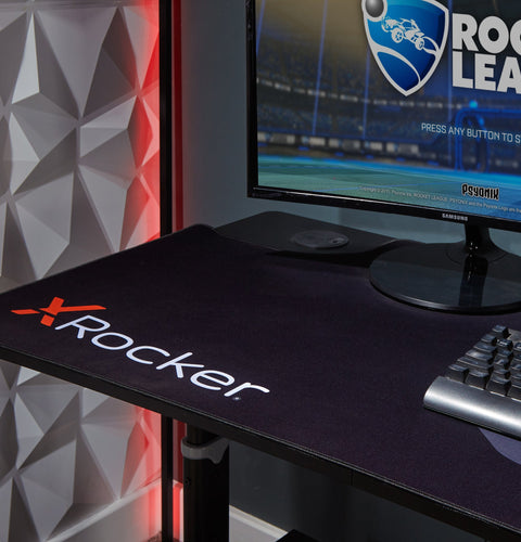Cougar XL Höhenverstellbarer Ultra Wide Aluminium Carbon Gaming Tisch - X Rocker EU