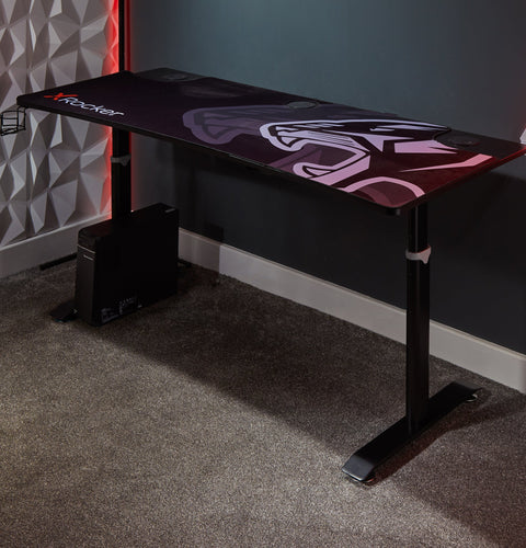 Cougar XL Höhenverstellbarer Ultra Wide Aluminium Carbon Gaming Tisch - X Rocker EU
