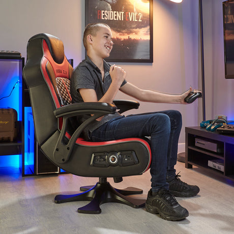 Evora 2.1 Gaming & Entertainment Sessel - Schwarz/Rot - X Rocker EU