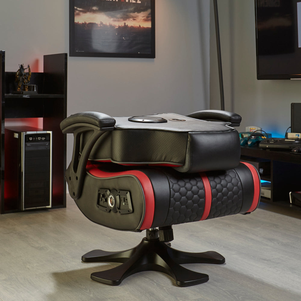 Evora 2.1 Gaming & Entertainment Sessel - Schwarz/Rot - X Rocker EU
