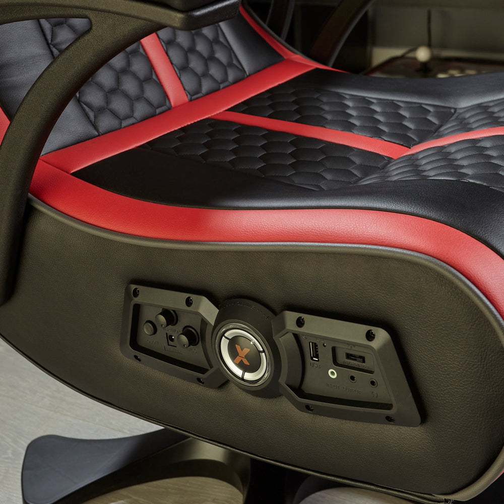 Evora 2.1 Gaming & Entertainment Sessel - Schwarz/Rot - X Rocker EU