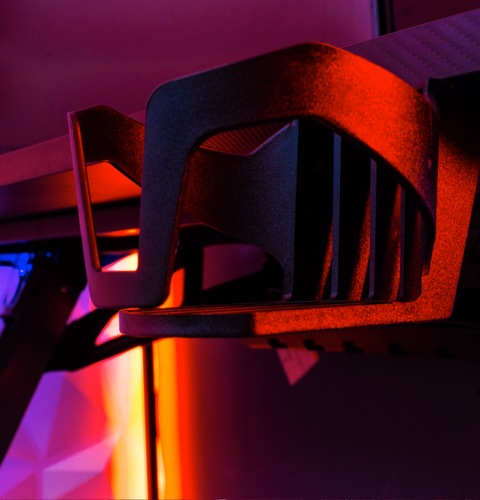 Lynx Aluminium Carbon Gaming Tisch mit LED-Beleuchtung - X Rocker EU