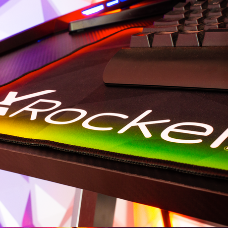 Lynx Aluminium Carbon Gaming Tisch mit LED-Beleuchtung - X Rocker EU