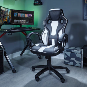Maverick Gaming Bürostuhl für Teenager - Schwarz/Weiß