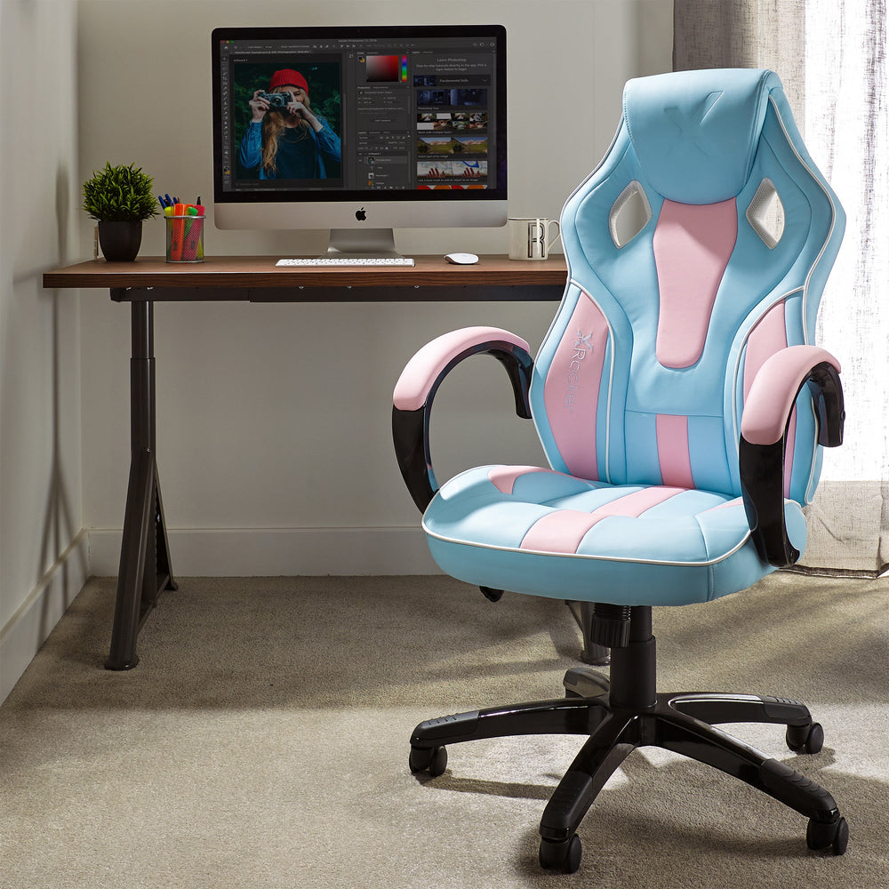Maverick Gaming Bürostuhl für Teenager - Pink/Blau