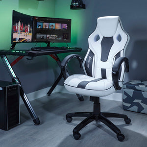 Maverick Gaming Bürostuhl für Teenager - Weiß/Schwarz