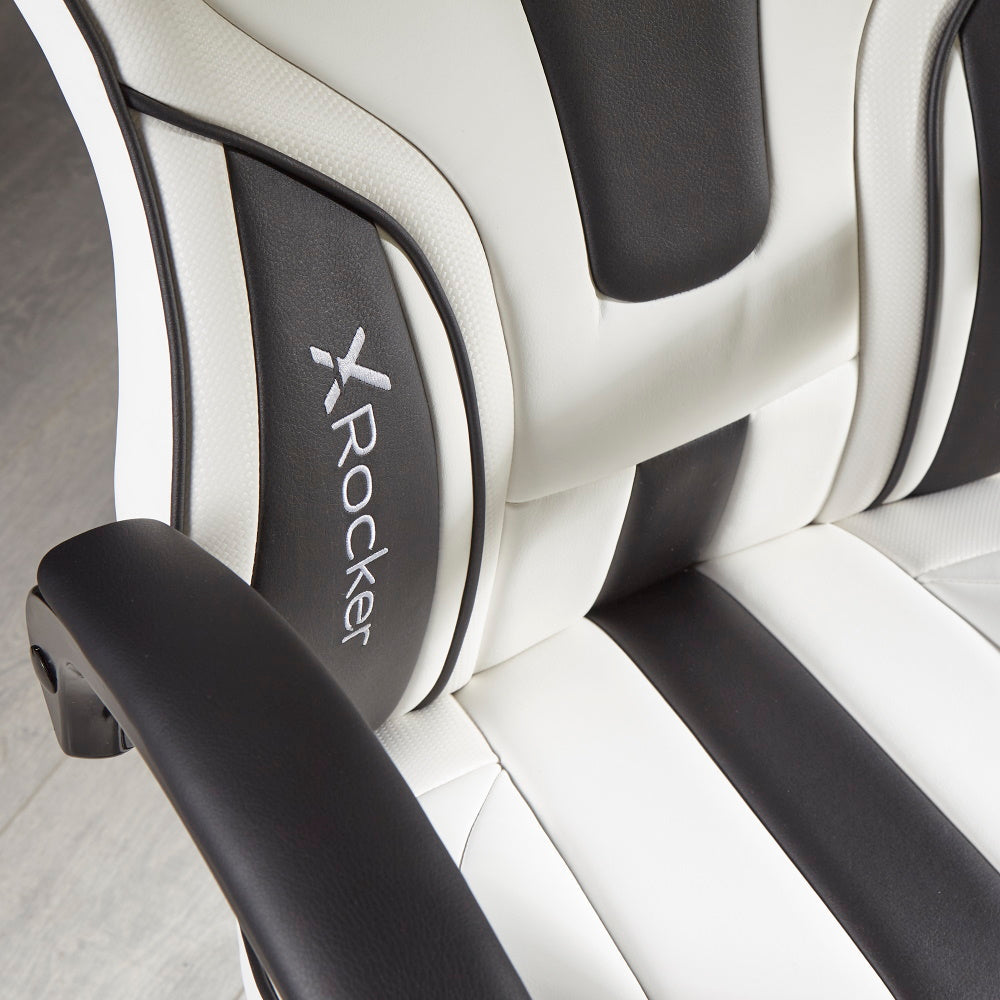 Maverick Gaming Bürostuhl für Teenager - Weiß/Schwarz - X Rocker EU
