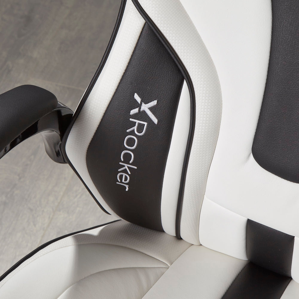 Maverick Gaming Bürostuhl für Teenager - Weiß/Schwarz - X Rocker EU