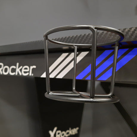 Ocelot Aluminium Carbon Gaming Tisch mit Stickern in Rot & Blau - X Rocker EU