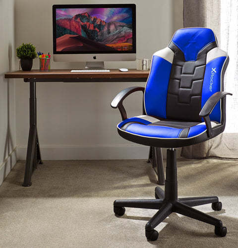 Saturn Gaming Bürostuhl für Teenager - Blau - X Rocker EU