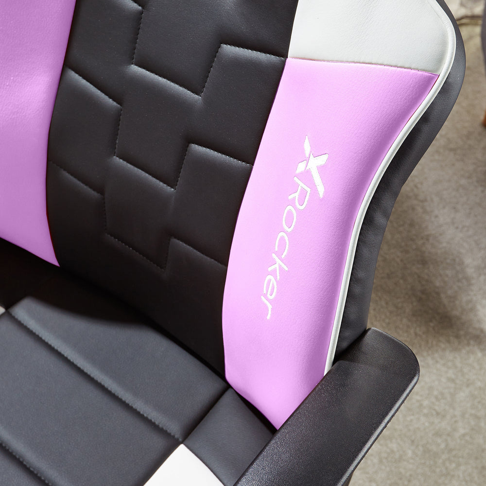 Saturn Gaming Bürostuhl für Teenager - Pink/Hellblau - X Rocker EU
