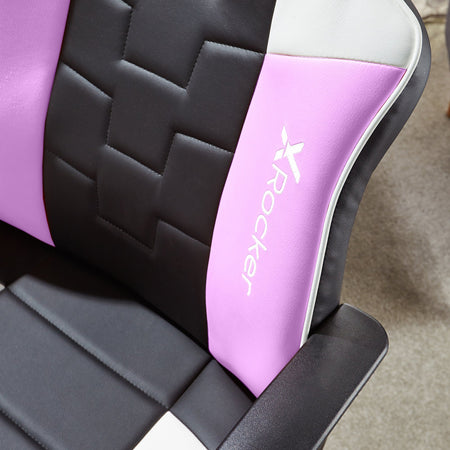 Saturn Gaming Bürostuhl für Teenager - Pink/Hellblau - X Rocker EU