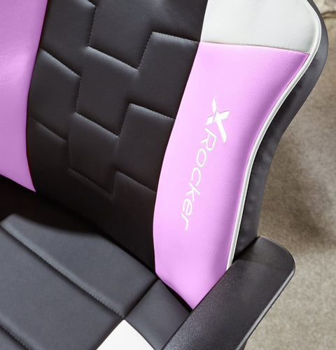 Saturn Gaming Bürostuhl für Teenager - Pink/Hellblau - X Rocker EU