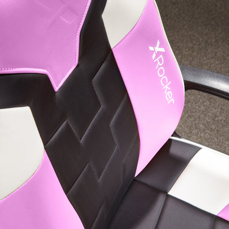 Saturn Gaming Bürostuhl für Teenager - Pink/Hellblau - X Rocker EU