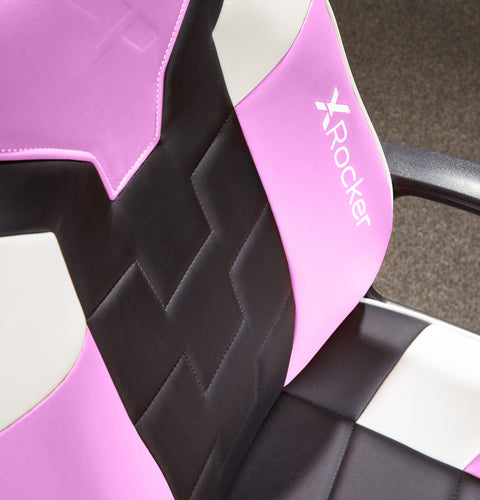 Saturn Gaming Bürostuhl für Teenager - Pink/Hellblau - X Rocker EU
