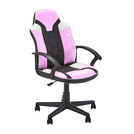 Saturn Gaming Bürostuhl für Teenager - Pink/Hellblau - X Rocker EU