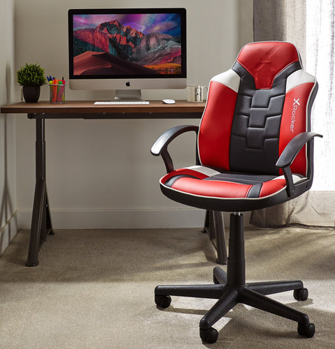 Saturn Gaming Bürostuhl für Teenager - Rot - X Rocker EU