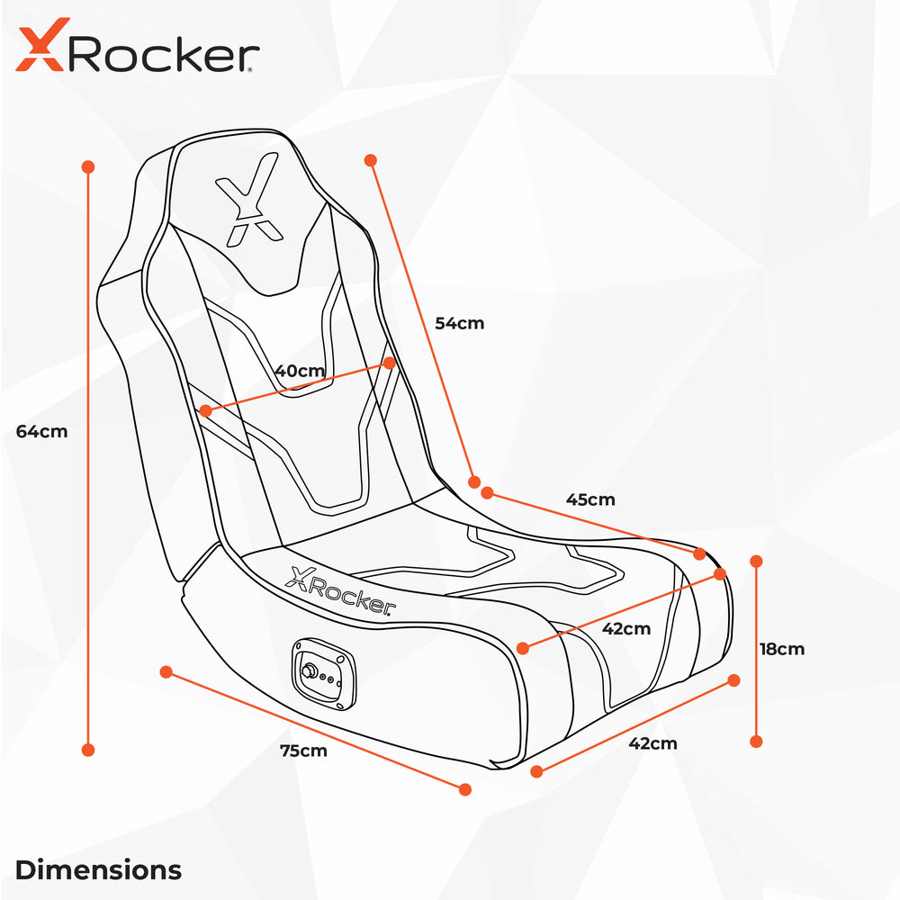 Shadow 2.0 Audio Floor Rocker Gaming Bodensessel - Rot - X Rocker EU