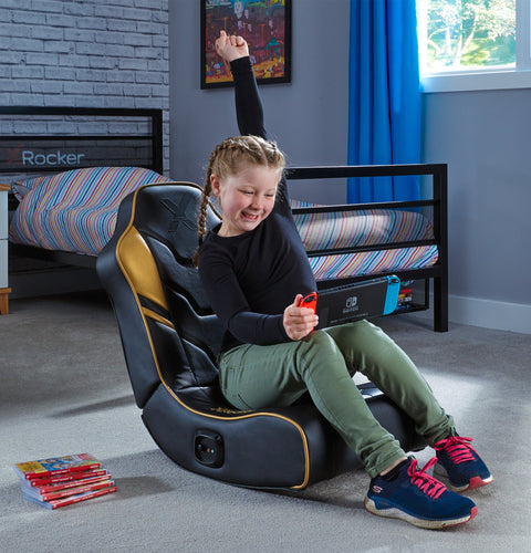 Shadow 2.0 Audio Floor Rocker Gaming Bodensessel - Gold - X Rocker EU