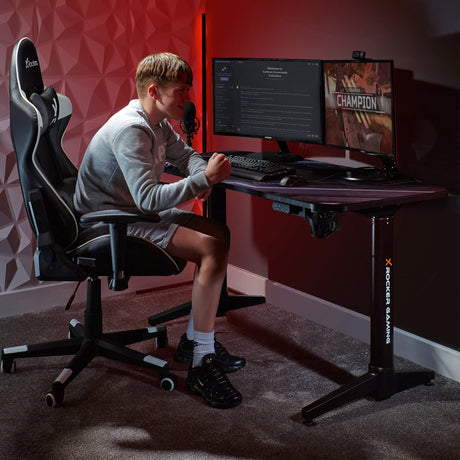 Stratos elektrisch-höhenverstellbarer Gaming Schreibtisch