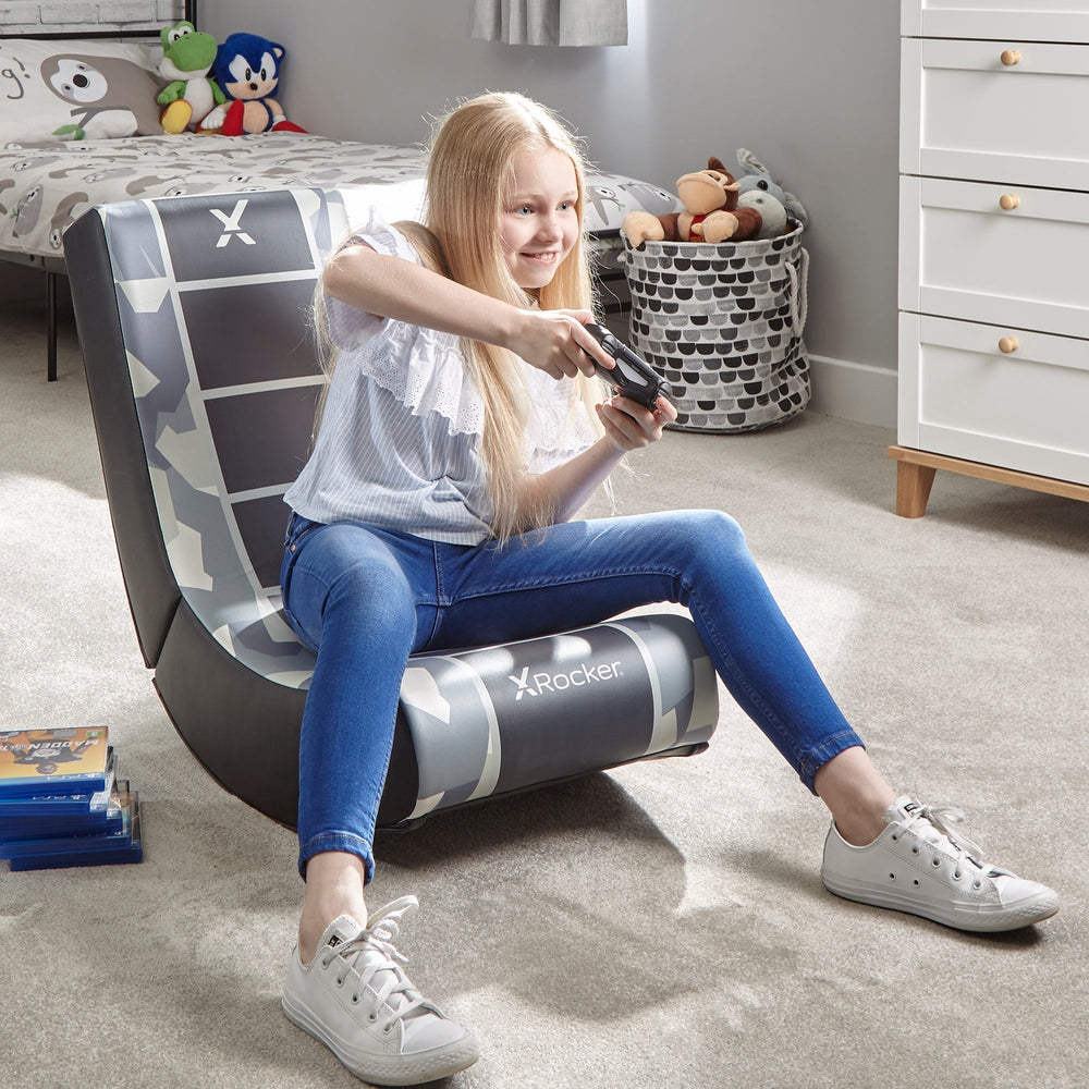 Video Rocker Gaming Bodensessel - Camo Edition Grau