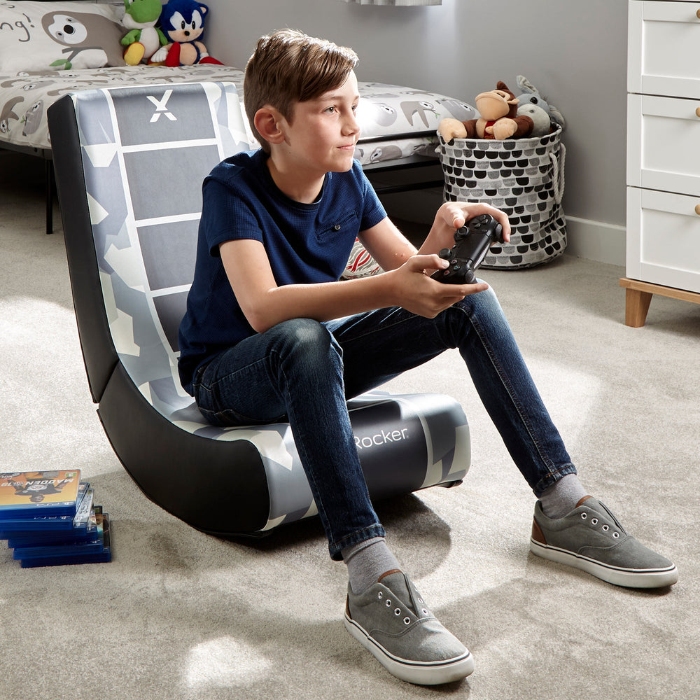 Video Rocker Gaming Bodensessel - Camo Edition Grau